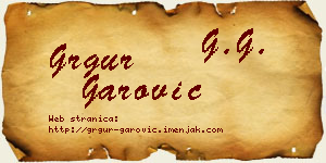 Grgur Garović vizit kartica
